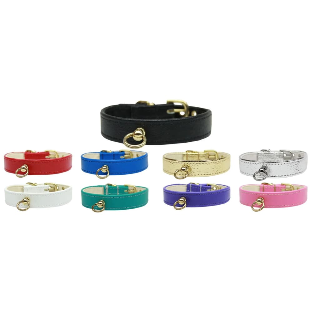 3/4’’ Wide Solid-Colored Dog Collars - Dog Collars - Patent