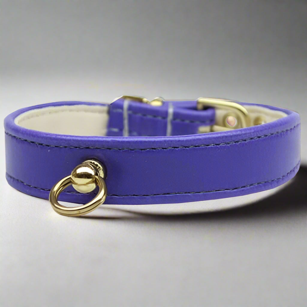 3/4’’ Wide Solid-Colored Dog Collars - Dog Collars - Patent