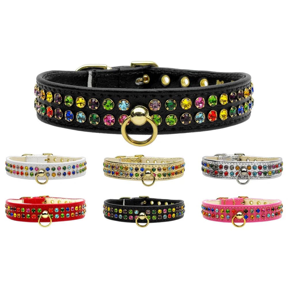 #76 Confetti Crystal Jewelry Set Dog Collar - Dog Collars