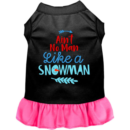 Ain’t No Man Like a Snowman Pet Dress - Screen Print Dog