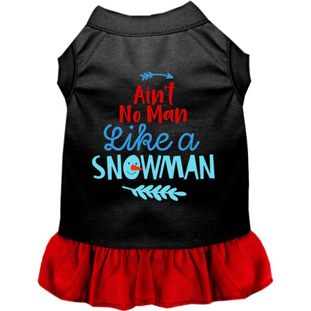 Ain’t No Man Like a Snowman Pet Dress - Screen Print Dog