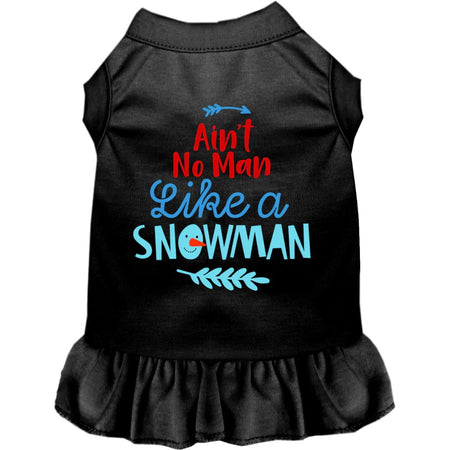 Ain’t No Man Like a Snowman Pet Dress - Screen Print Dog