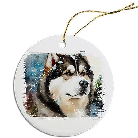 Alaskan Malamute Christmas Ornaments - Ornaments