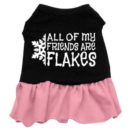 All of My Friends are Flakes Screen Print Pet Dress