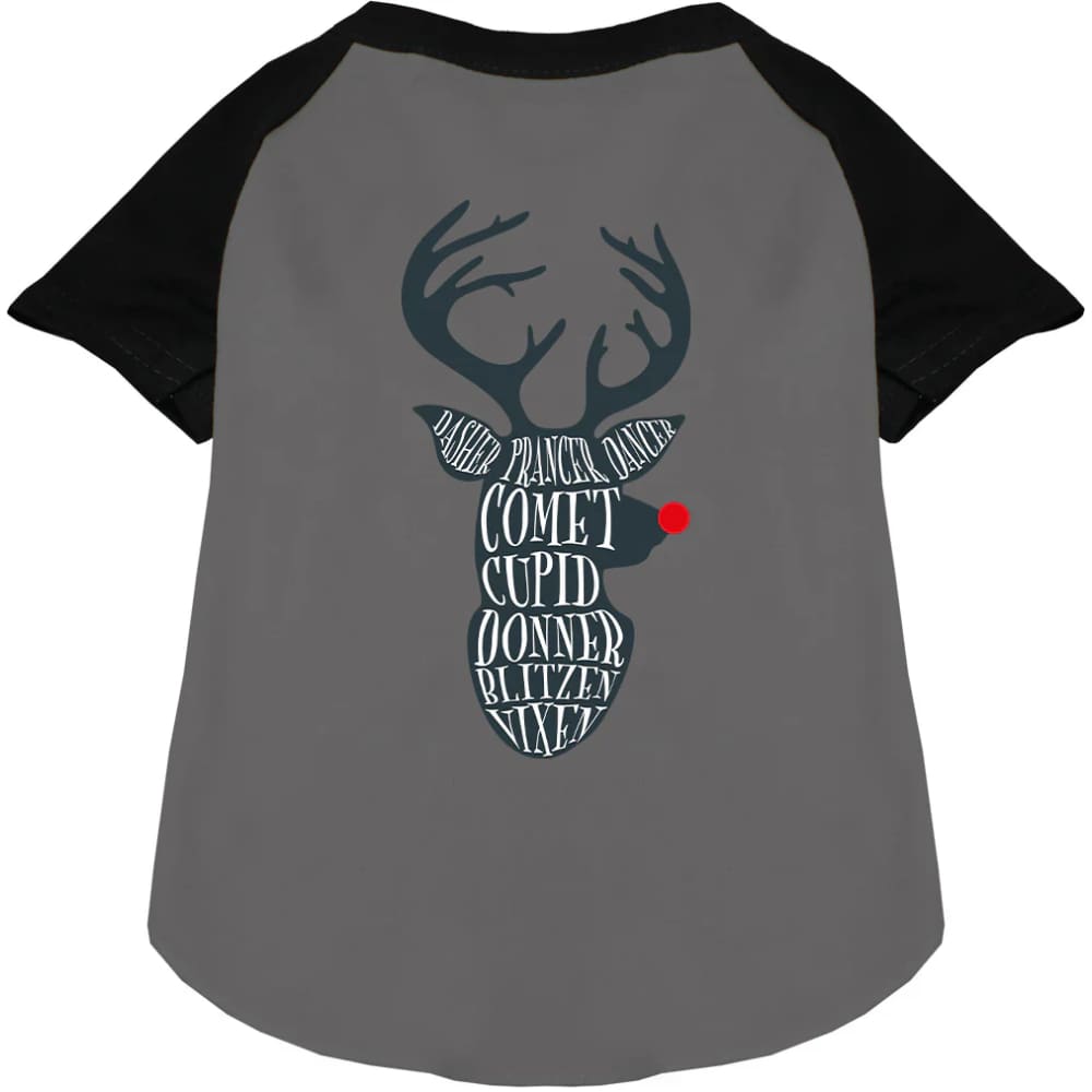 All Santa’s Deer Pet Raglan Shirt - Screen Print Shirts