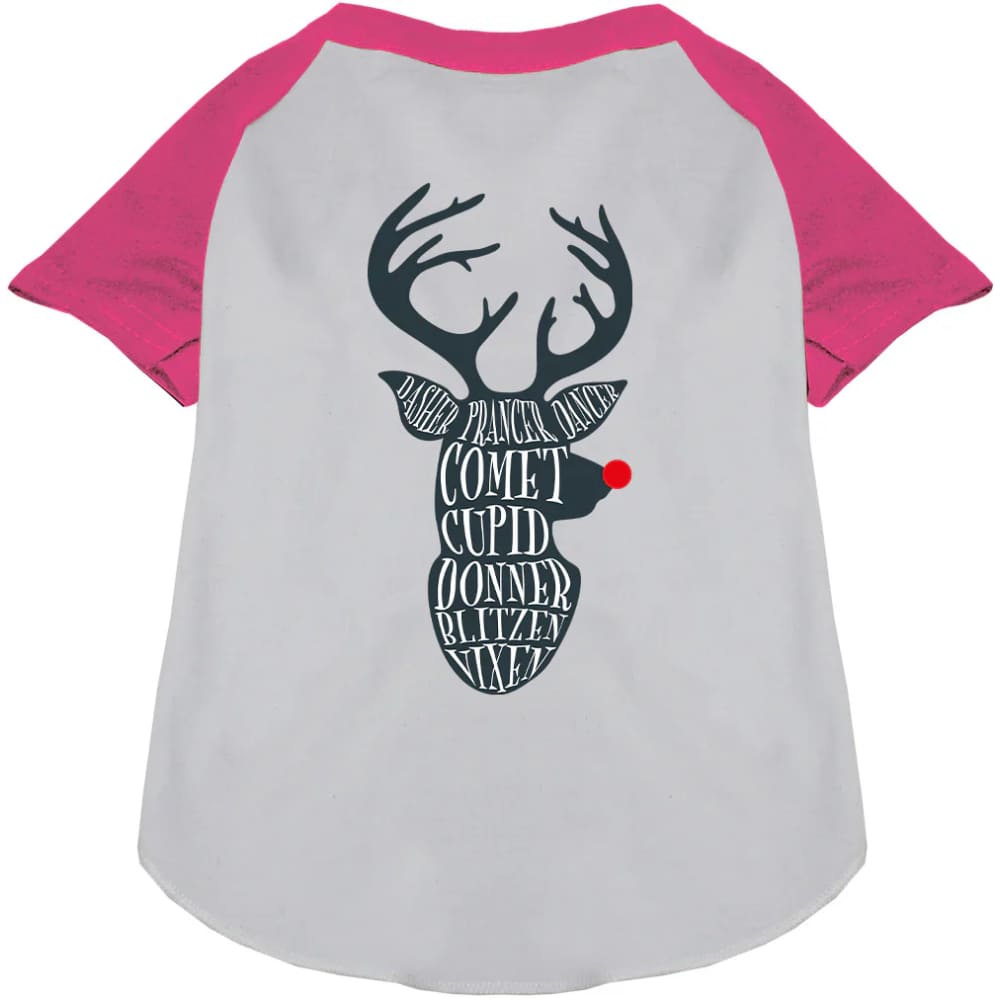 All Santa’s Deer Pet Raglan Shirt - Screen Print Shirts