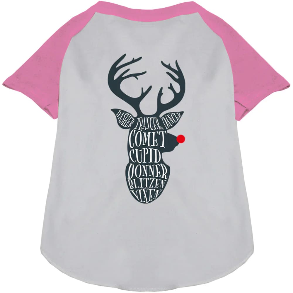 All Santa’s Deer Pet Raglan Shirt - Screen Print Shirts