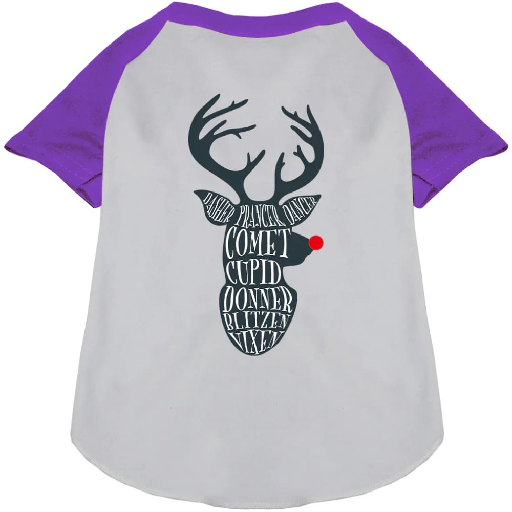 All Santa’s Deer Pet Raglan Shirt - Screen Print Shirts