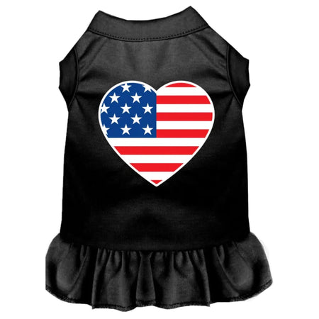 American Flag Heart Pet Dress - Pet Dress