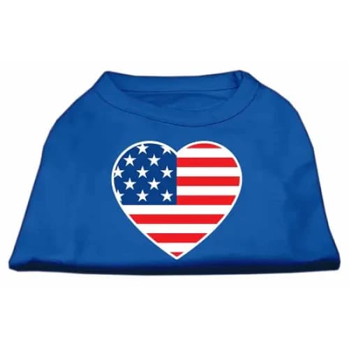 American Flag Heart Pet Shirt - Pet Shirt