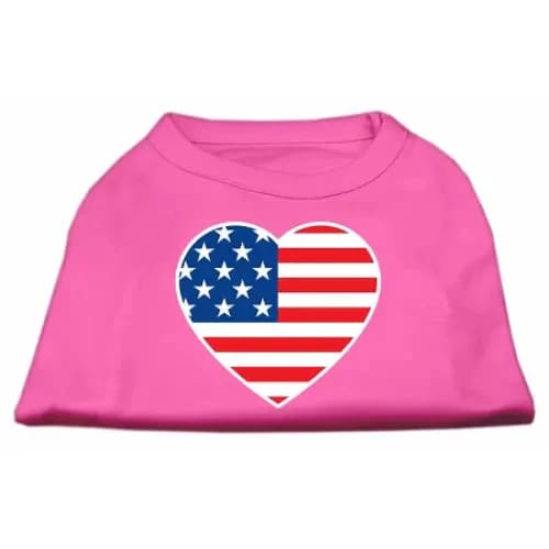 American Flag Heart Pet Shirt - Pet Shirt