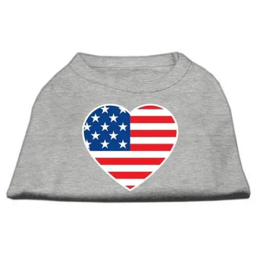 American Flag Heart Pet Shirt - Pet Shirt