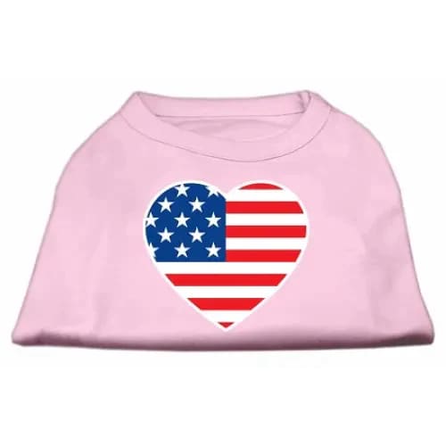 American Flag Heart Pet Shirt - Pet Shirt