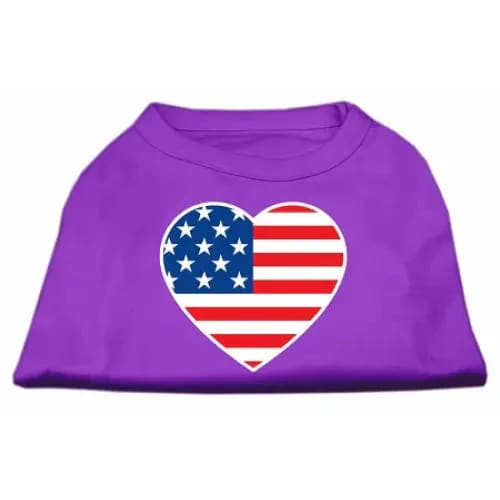 American Flag Heart Pet Shirt - Pet Shirt