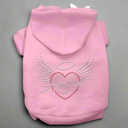 Angel Heart Rhinestone Pet Hoodie - Pet Hoodies