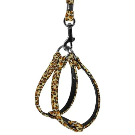 Animal Print Step-in Dog Harnesses & Optional Leashes - Dog