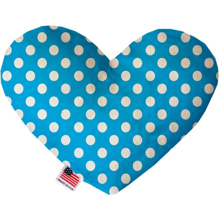 Aqua Blue Swiss Dots Heart Dog Toy - Heart Dog Toys