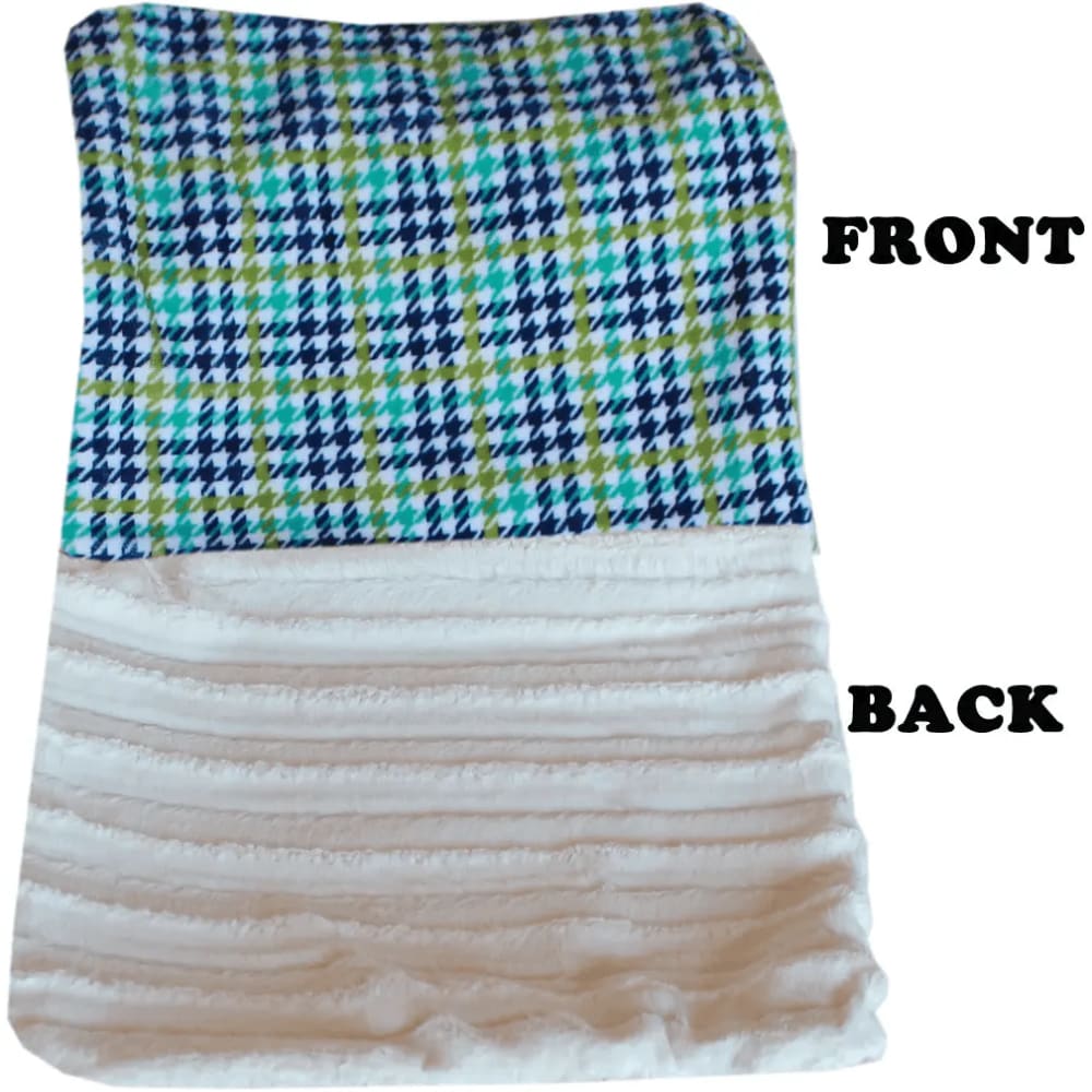 Aqua Plaid Pet Blanket