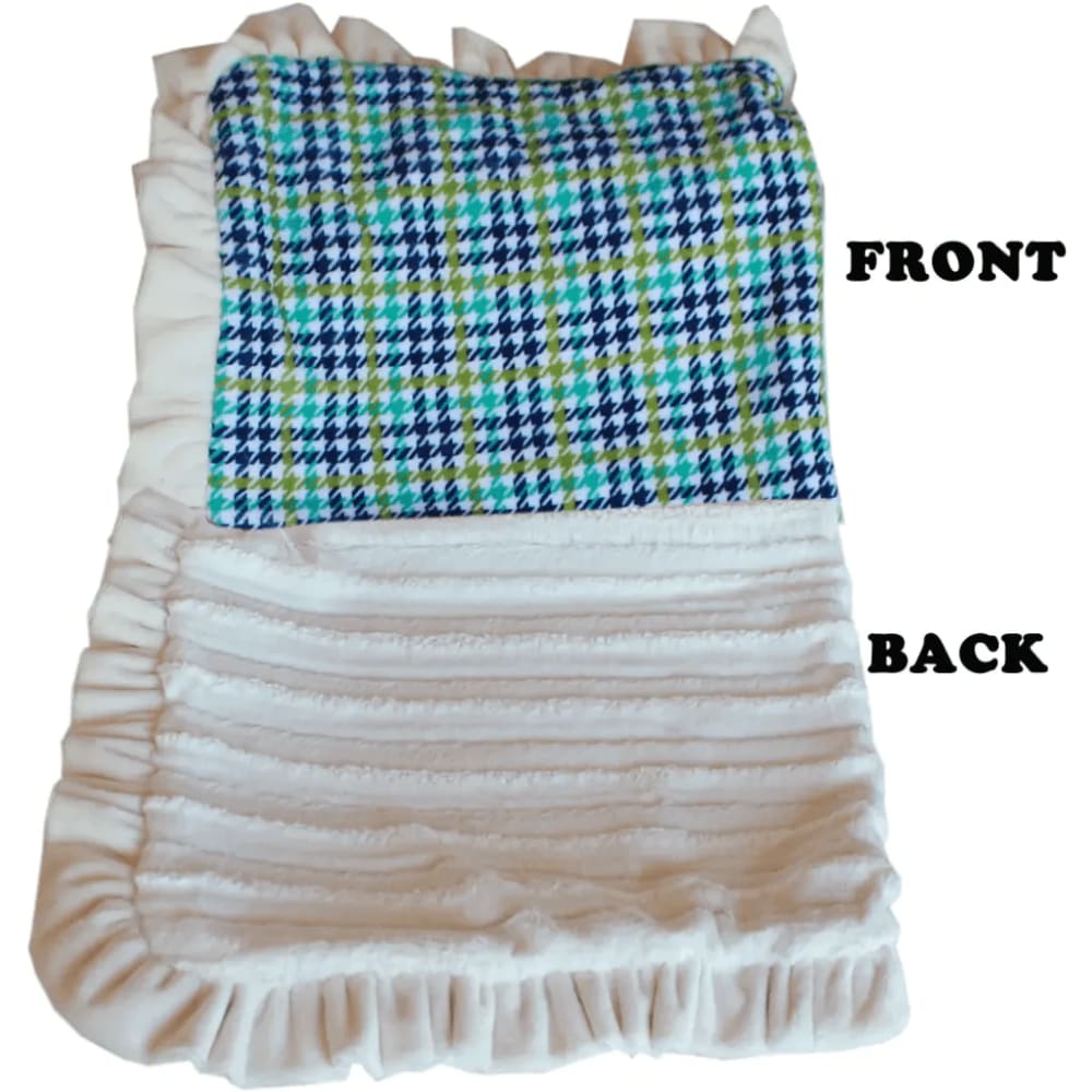 Aqua Plaid Pet Blanket