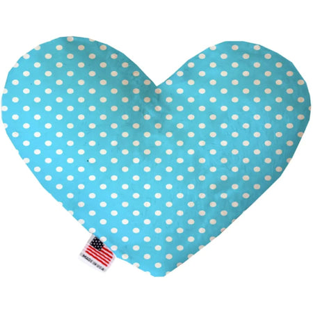 Aqua Polka Dots Heart Dog Toy - Heart Dog Toys