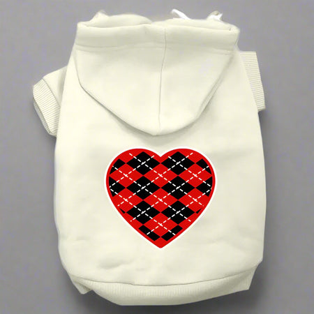 Argyle Red Heart Pet Hoodies - Pet Hoodies