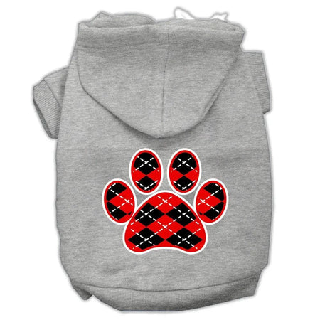 Argyle Red Paw Pet Hoodies - Pet Hoodies