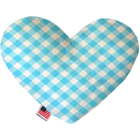 Baby Blue Plaid Heart Dog Toy - Heart Dog Toys