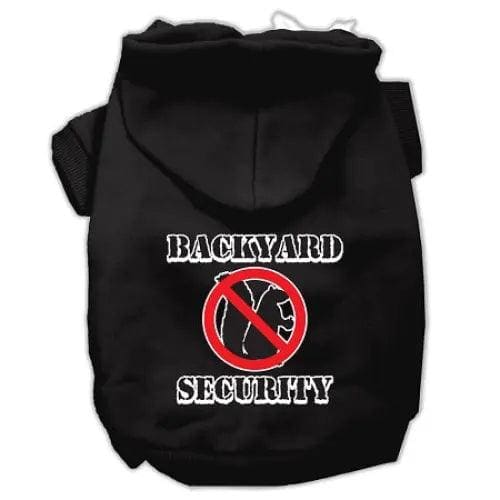 Backyard Security Screen Print Pet Hoodies - Screen Print