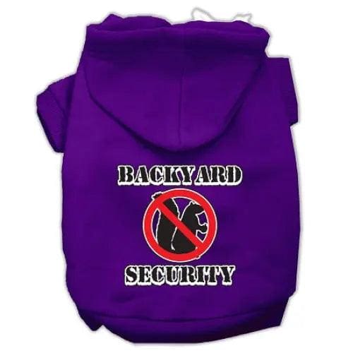 Backyard Security Screen Print Pet Hoodies - Screen Print