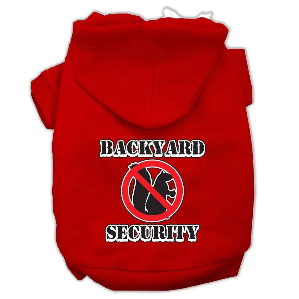 Backyard Security Screen Print Pet Hoodies - Screen Print