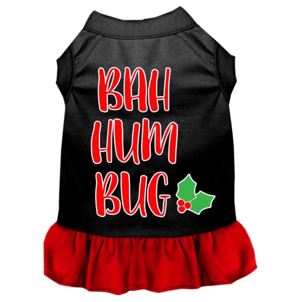 Bah Humbug Screen Print Pet Dress - Christmas Dress