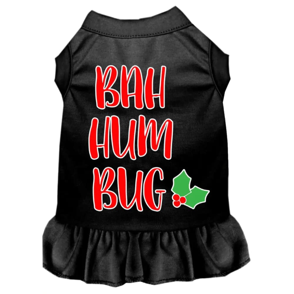 Bah Humbug Screen Print Pet Dress - Christmas Dress