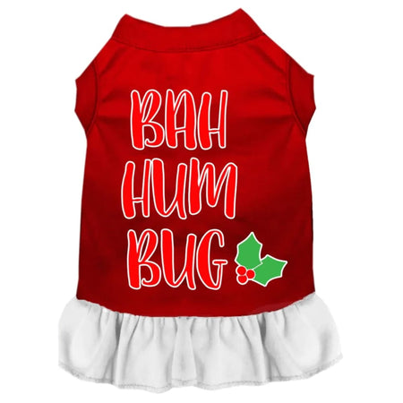 Bah Humbug Screen Print Pet Dress - Christmas Dress