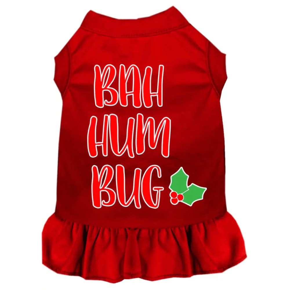 Bah Humbug Screen Print Pet Dress - Christmas Dress