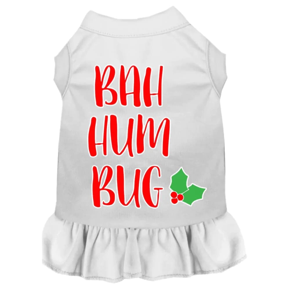 Bah Humbug Screen Print Pet Dress - Christmas Dress