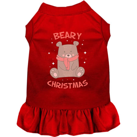 Beary Christmas Pet Dress - Screen Print Dog Dresses