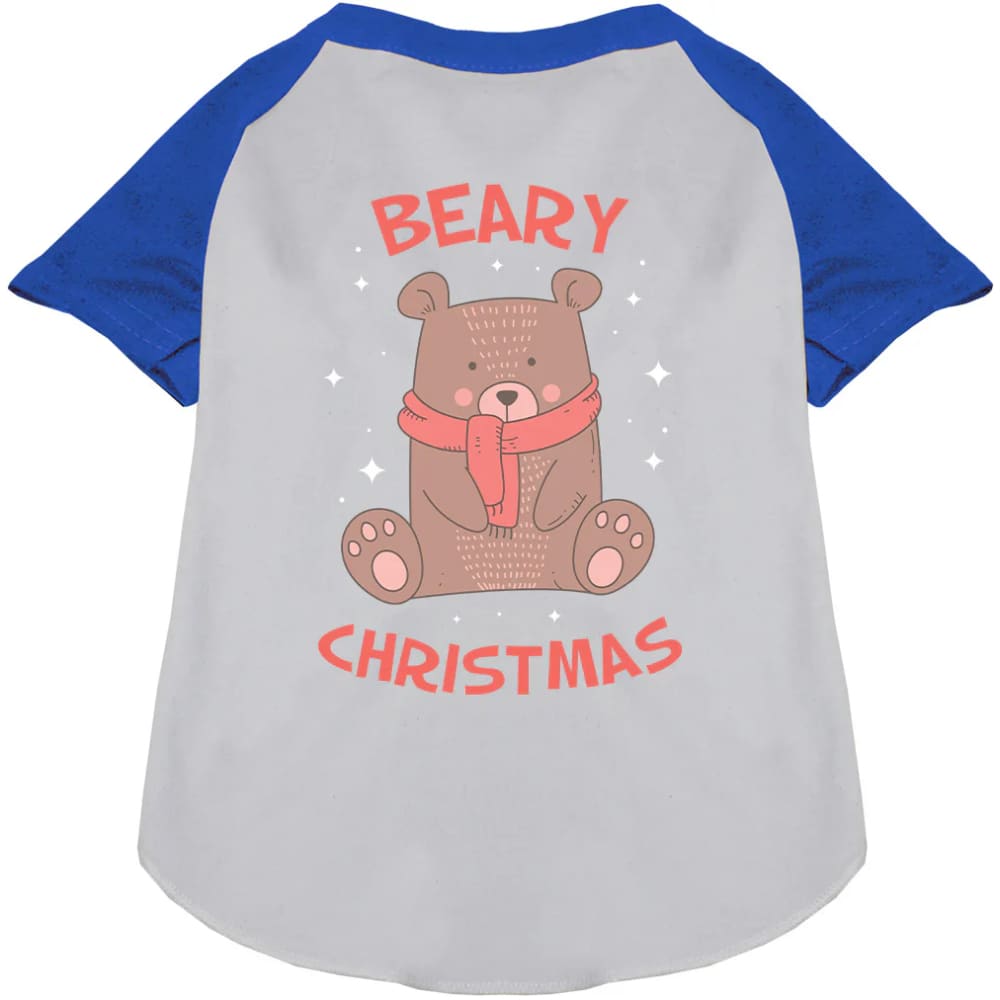 Beary Christmas Pet Raglan Shirt - Screen Print Shirts