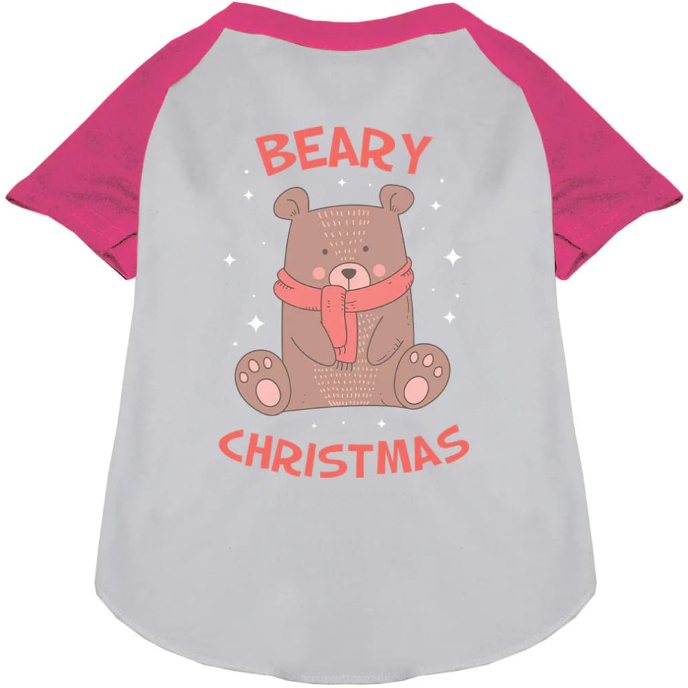 Beary Christmas Pet Raglan Shirt - Screen Print Shirts