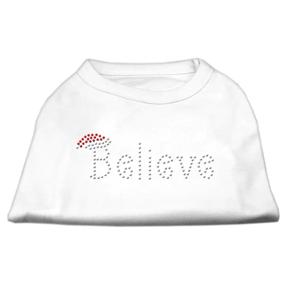 Believe Rhinestone Pet Shirt - Screen Print Shirts