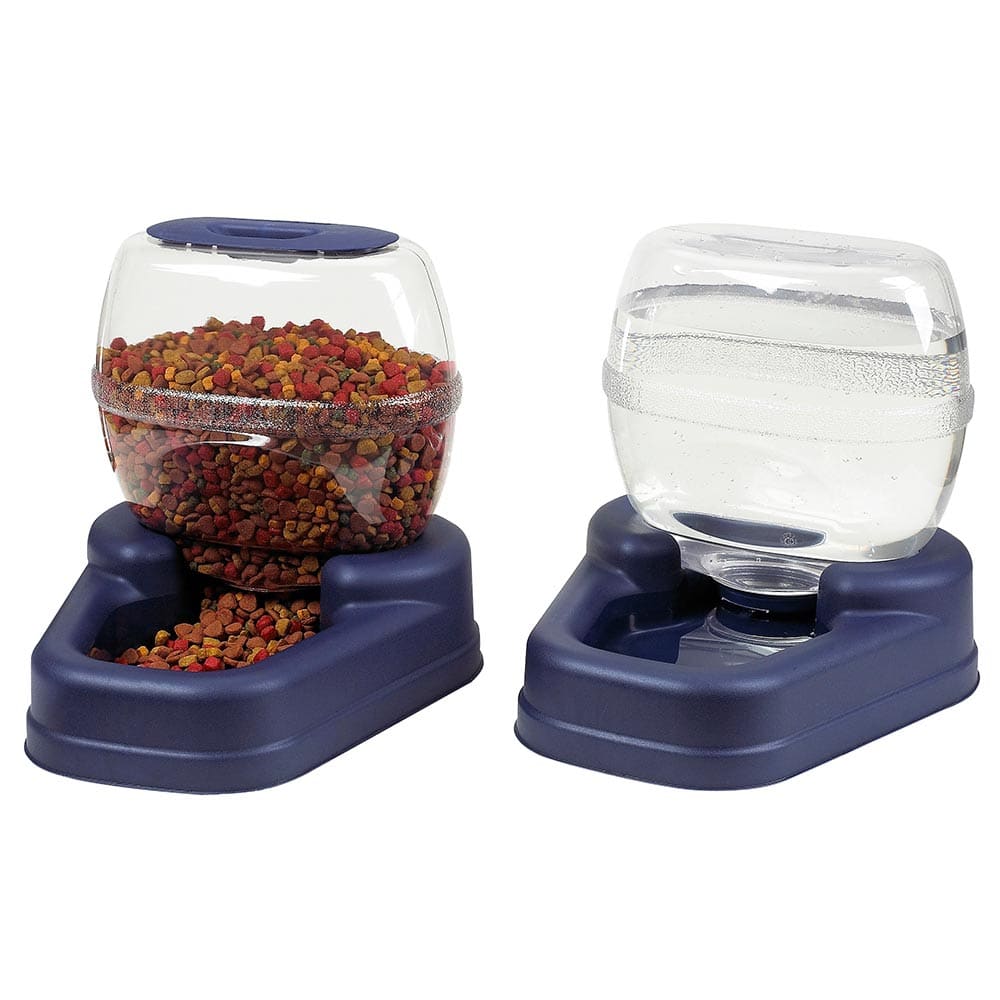 Bergan Petite Gourmet Pet Feeder and Waterer - Gravity