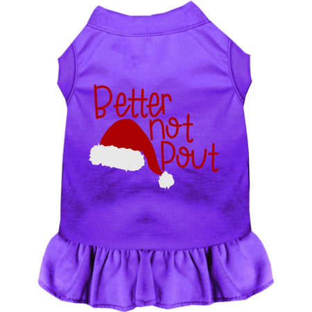 Better Not Pout Pet Dress - Screen Print Dog Dresses