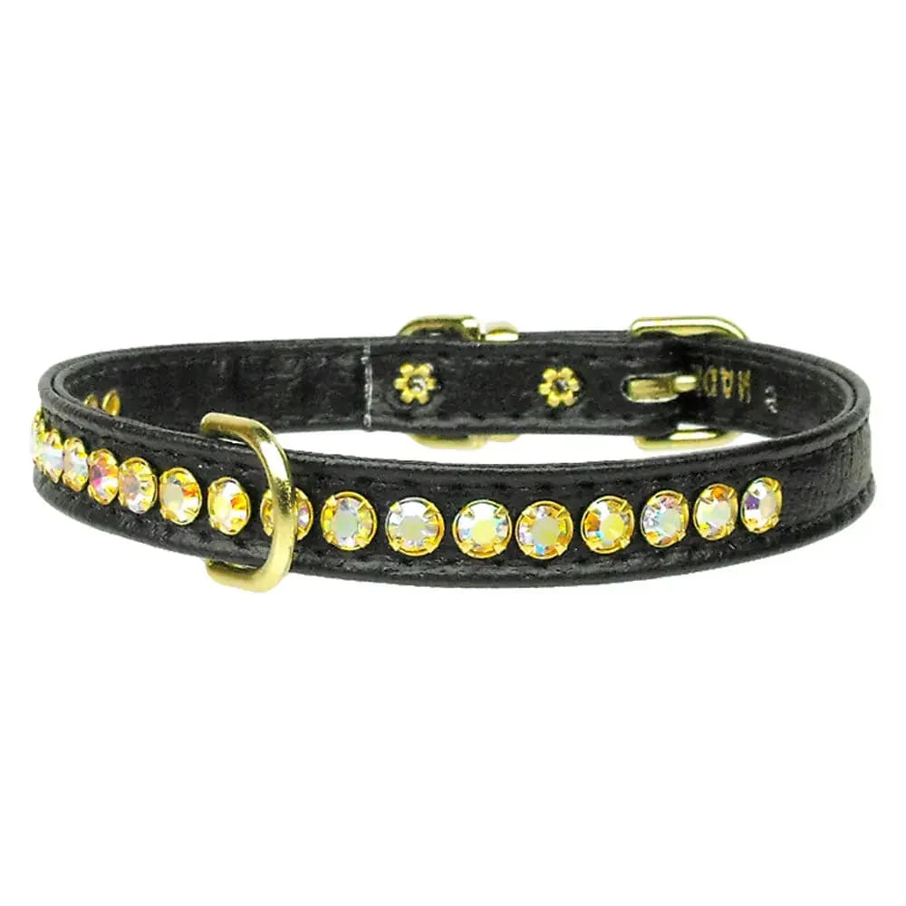 Beverly Dog Collar with Aurora Borealis Stones - Dog