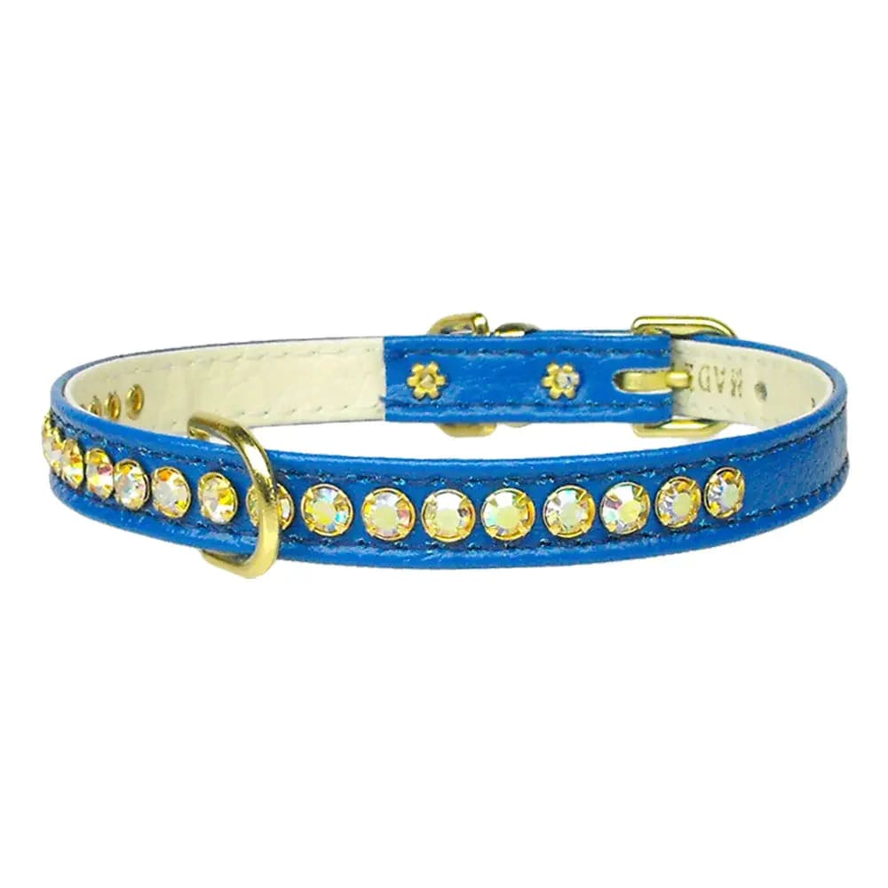 Beverly Dog Collar with Aurora Borealis Stones - Dog