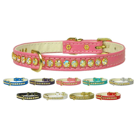 Beverly Dog Collar with Aurora Borealis Stones - Dog