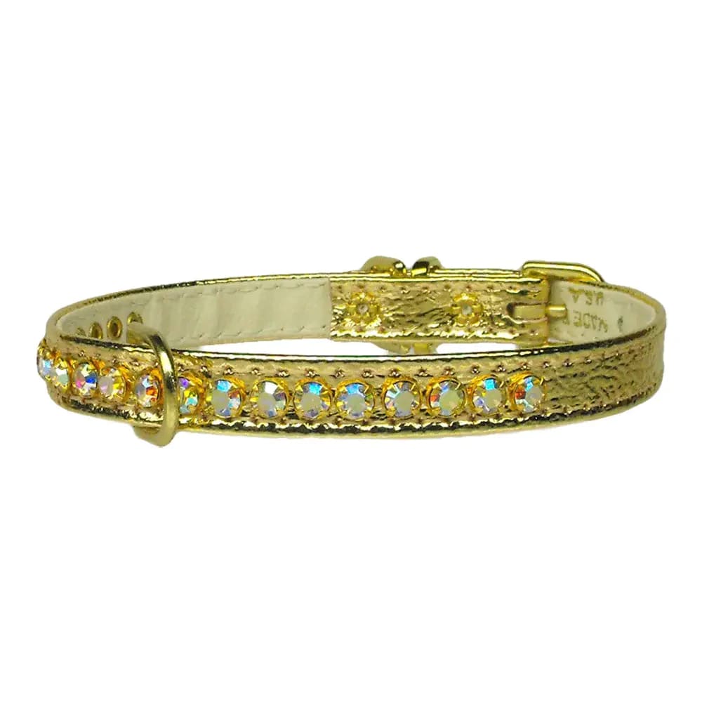 Beverly Dog Collar with Aurora Borealis Stones - Dog