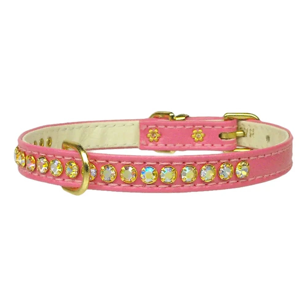 Beverly Dog Collar with Aurora Borealis Stones - Dog