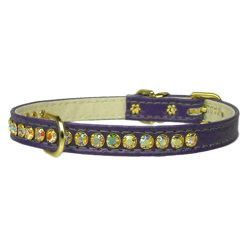 Beverly Dog Collar with Aurora Borealis Stones - Dog