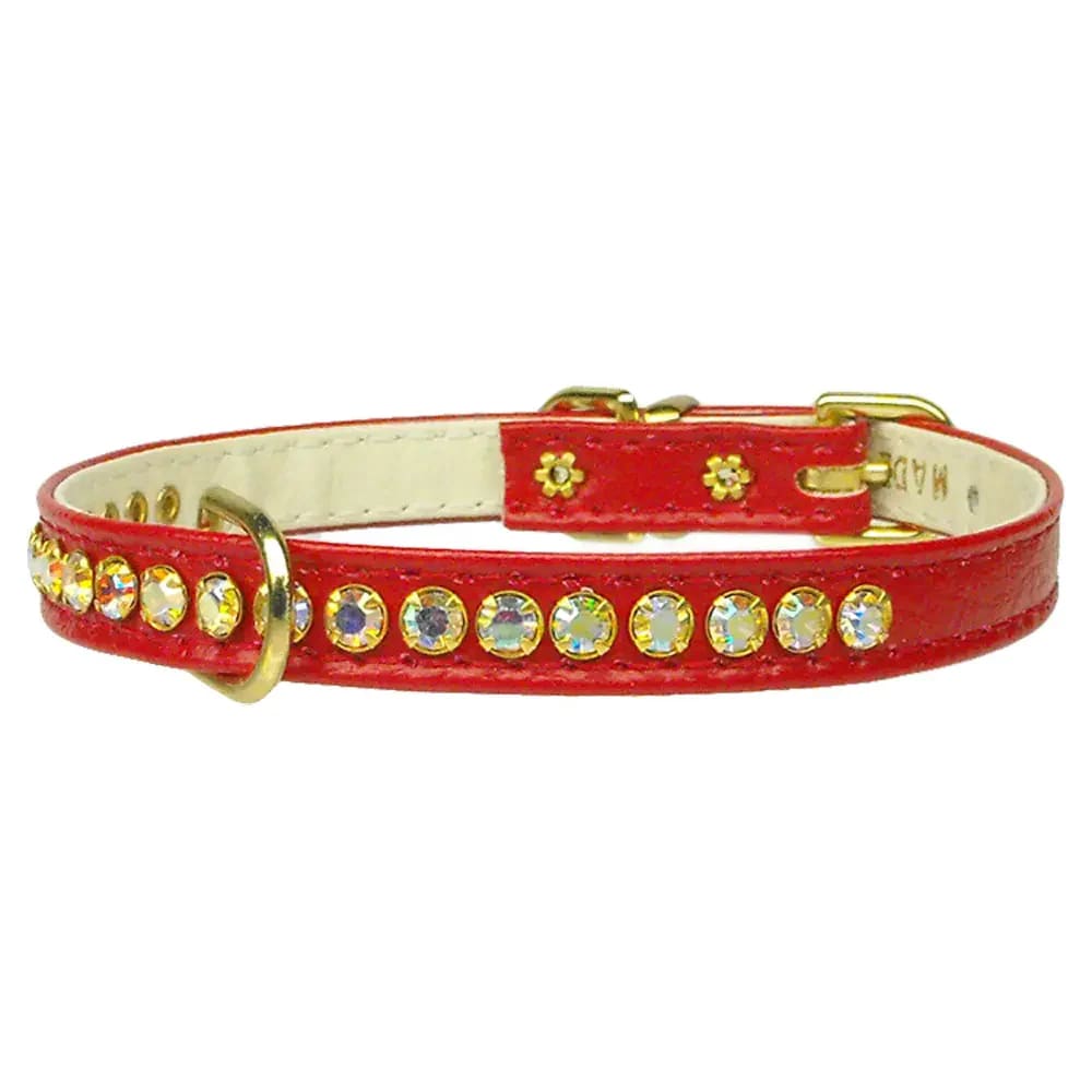 Beverly Dog Collar with Aurora Borealis Stones - Dog