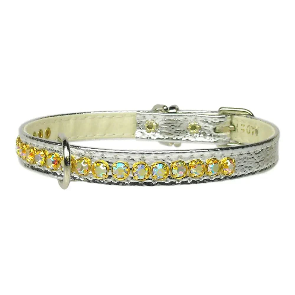 Beverly Dog Collar with Aurora Borealis Stones - Dog