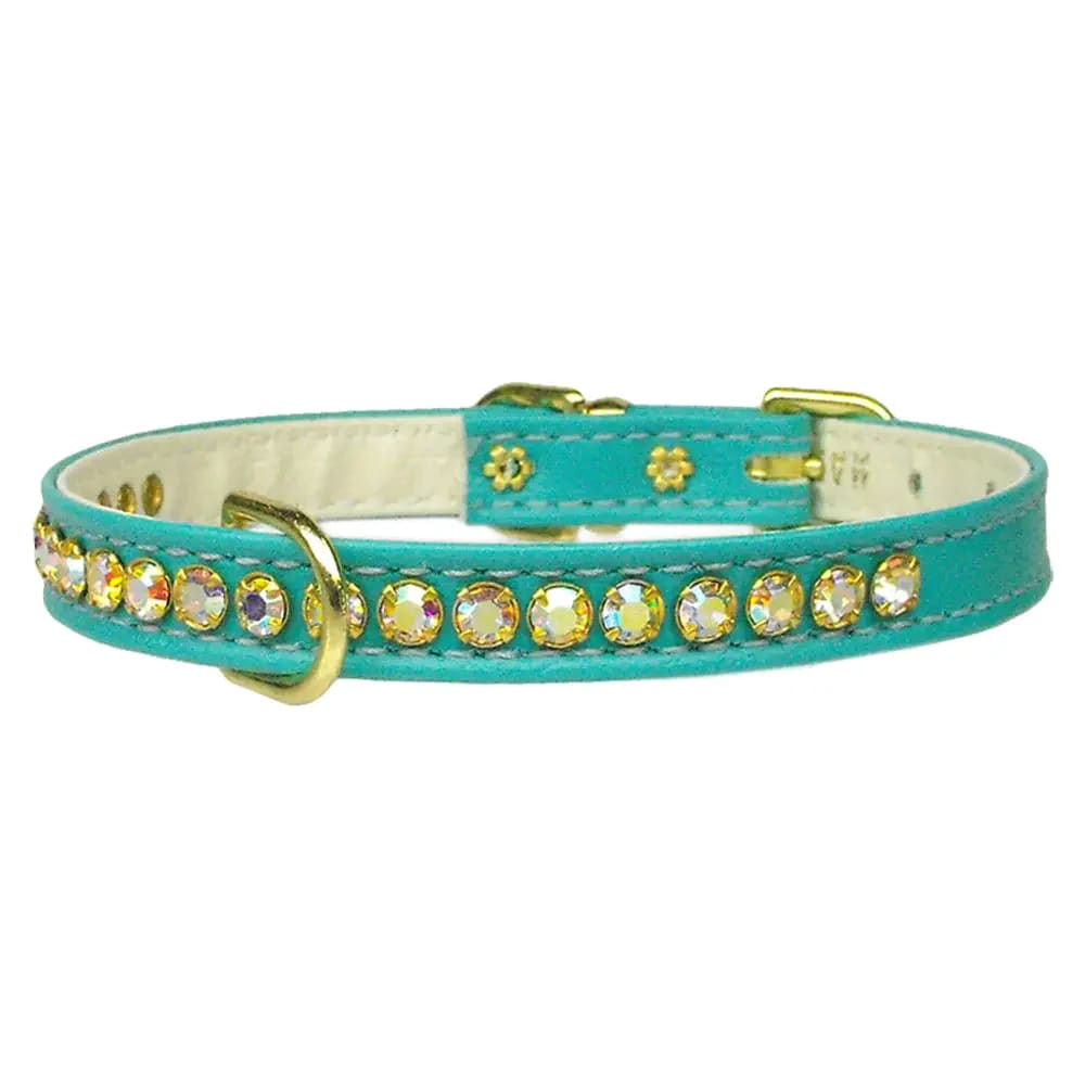 Beverly Dog Collar with Aurora Borealis Stones - Dog